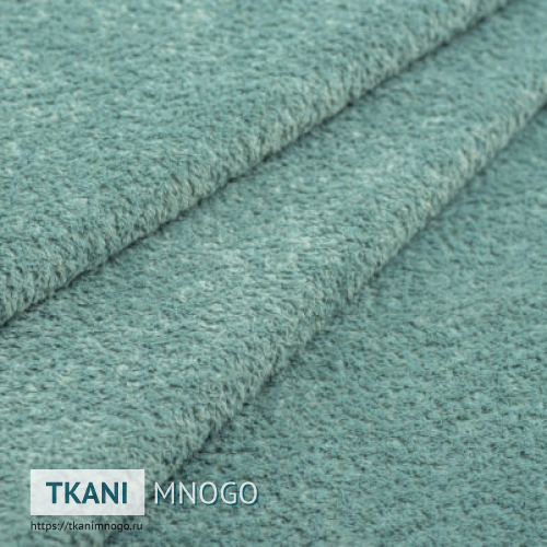 Фото ткани велюра “70” (однотонный голубой)