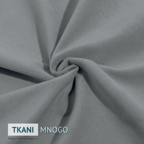 Фото ткани велюра “cf005-12” (однотонный серый)