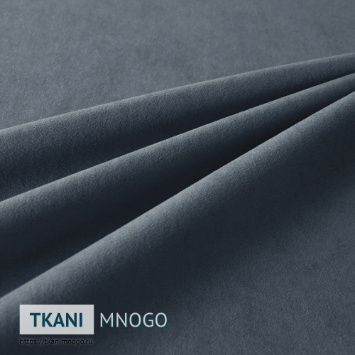 Фото фактуры велюра “023” (однотонный голубой)