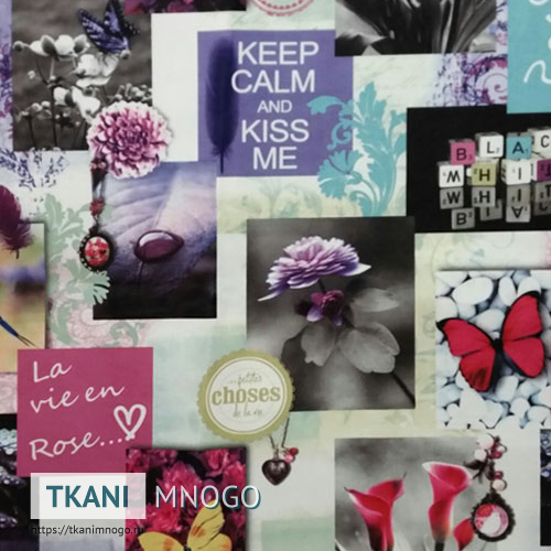 Фото рисунка микровелюра “8072-4 (М128-2)” мультиколор, цветы, город.